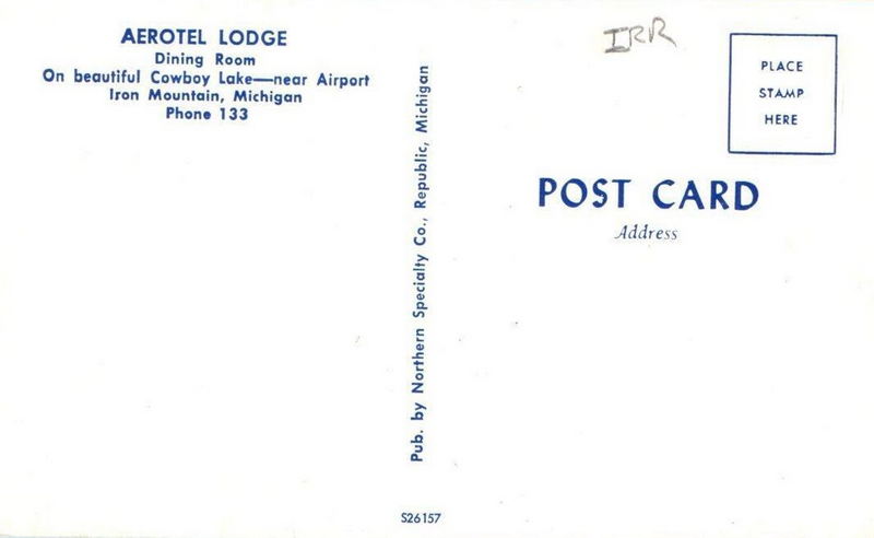 Aerotel Lodge - Vintage Postcard
